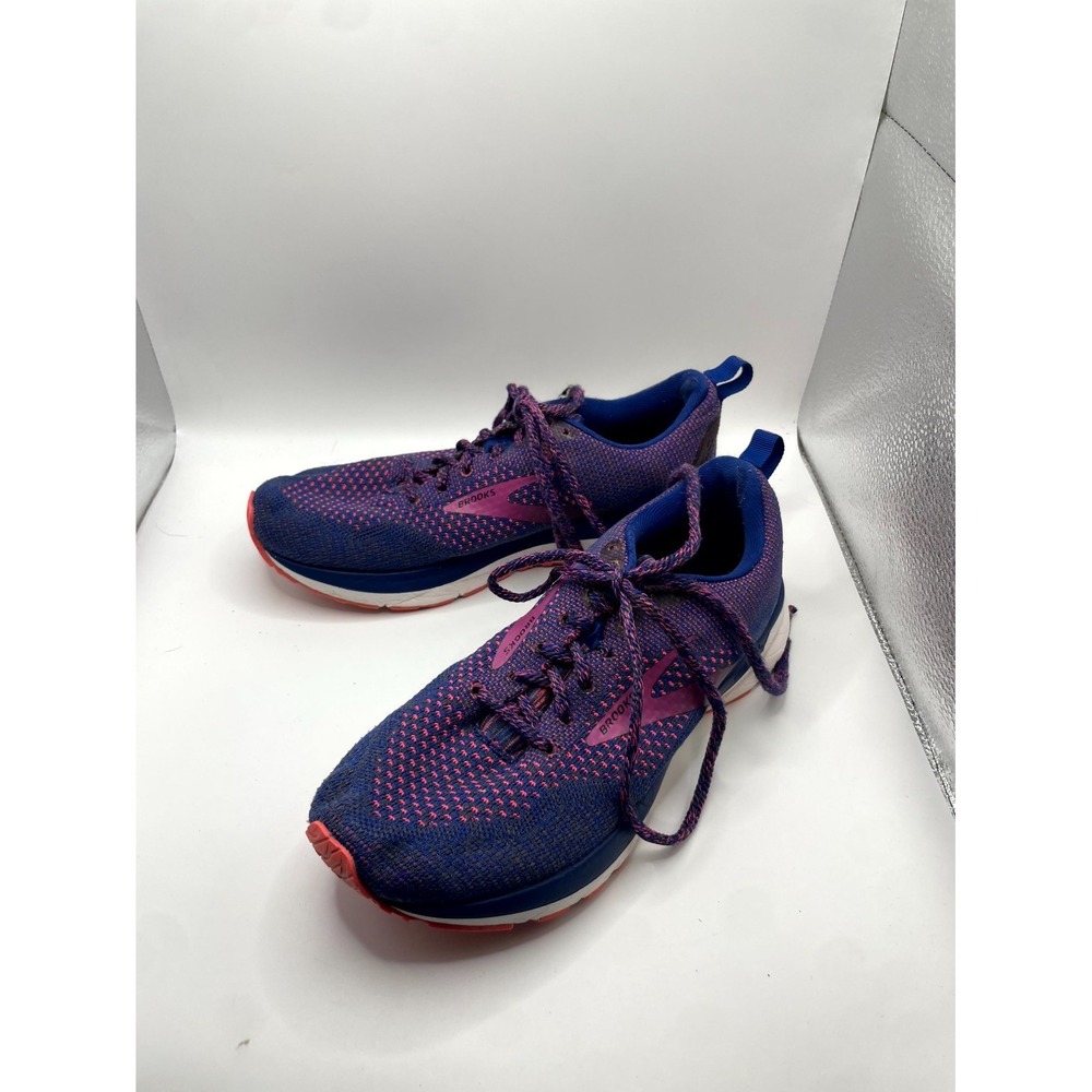 Brooks Revel 4 1203371B475 Womens 7.5 Sneakers Blue Pink Athletic Running Shoes
